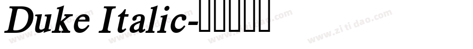 Duke Italic字体转换